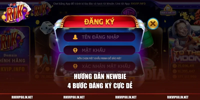 Hướng dẫn newbie 4 bước đăng ký cực dễ
